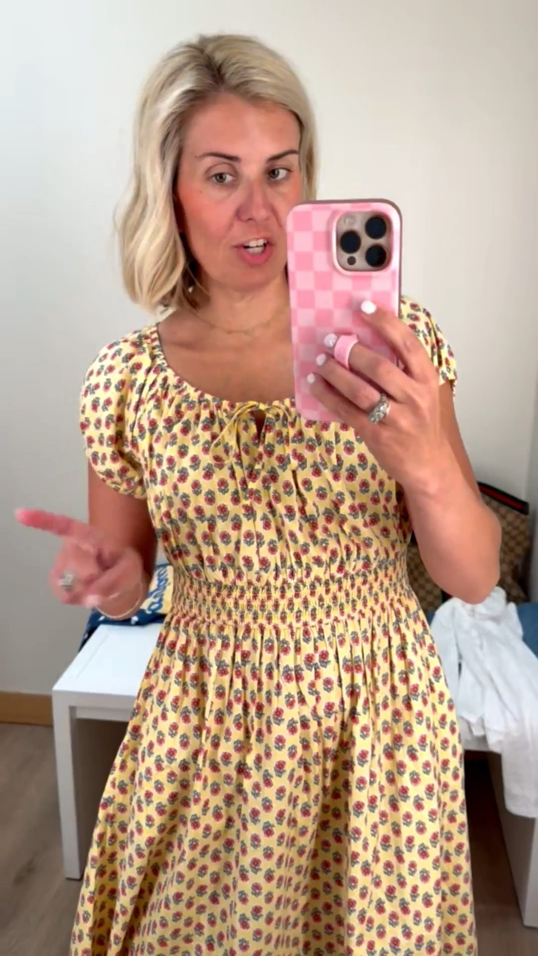 Color combo obsessed! We are seeing yellow everywhere & this is the perfect shade. I’m in a small here but may try the xs. 

#LTKSeasonal #LTKdayinmylife #LTKSaleAlert