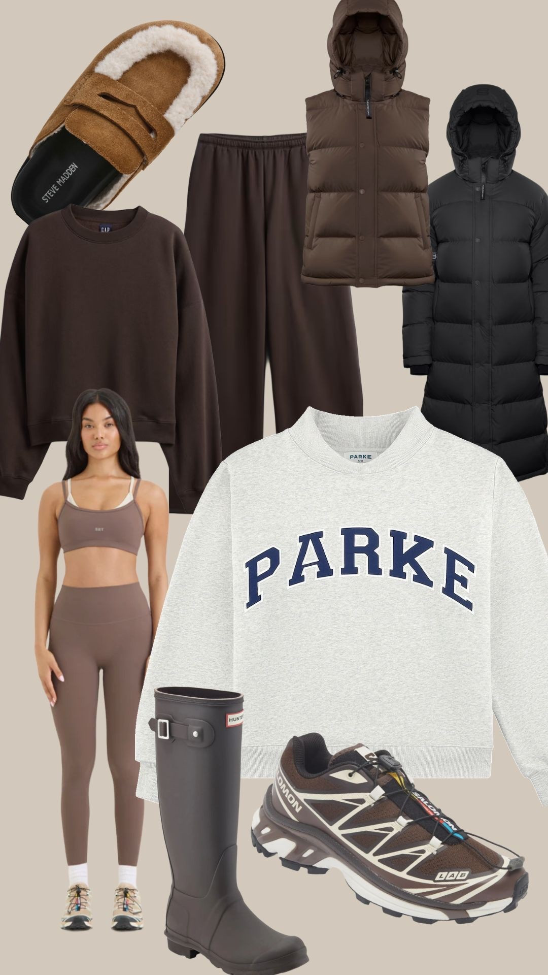 11/19/25 Holiday Gift Guide: Fashion Essentials She’ll Actually Wear

Practical, trendy, and totally foolproof — these are my most-linked + most-loved clothing pieces of the year. You can’t go wrong with any of them. 🤎✨

Linked:
	•	Brown Hunter Boots — a huge hit this year. Cute, durable, and perfect for fall/winter.
	•	Salomon Sneakers — the ultimate everyday sneaker. Great for walks, travel, errands… everything.
	•	Park Mock Neck Crew — cozy, flattering, and universally loved.
	•	Set Active Set — my go-to activewear brand. Always fits so well and makes the perfect gift.
	•	GAP Brown Loungewear Set — one of my most sold + most worn sets this season. Truly the softest, coziest essential.
	•	Aritzia Long Parka Super Puff — a winter must-have if you live somewhere cold. Warm, stylish, and worth every penny.
	•	Aritzia Super Puff Vest — the perfect layering piece for chilly days.
	•	Steve Madden Clogs — the cutest casual shoe for fall/winter. Works with jeans, sweats, everything.

Timeless, practical, and pieces she’ll wear on repeat. 🤍

#LTKGiftGuide #LTKHoliday #LTKCyberWeek