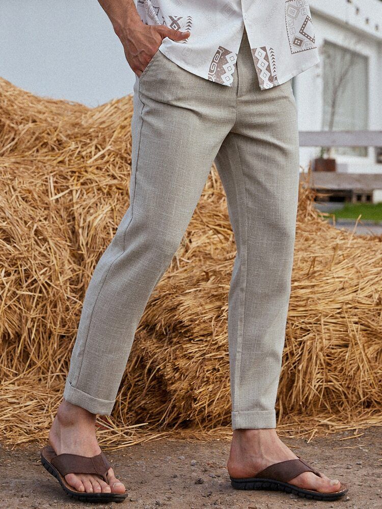 Men Slant Pocket Straight Leg Pants | SHEIN