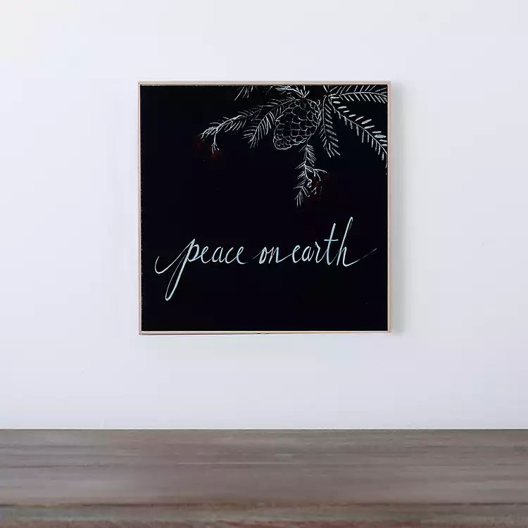 Peace on Earth Framed Christmas Wall Plaque | Kirkland's Home
