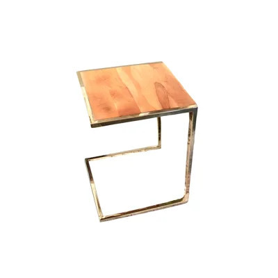 Set of Three Stylish Wood and Metal C Shaped Nesting End Tables | Wayfair North America