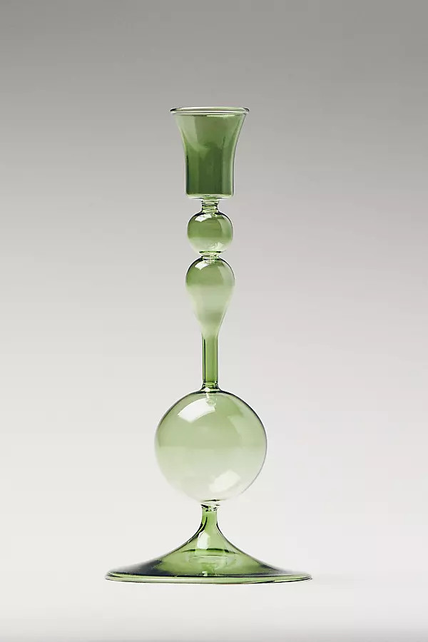 Rylee Borosilicate Glass Candlestick | Anthropologie (US)