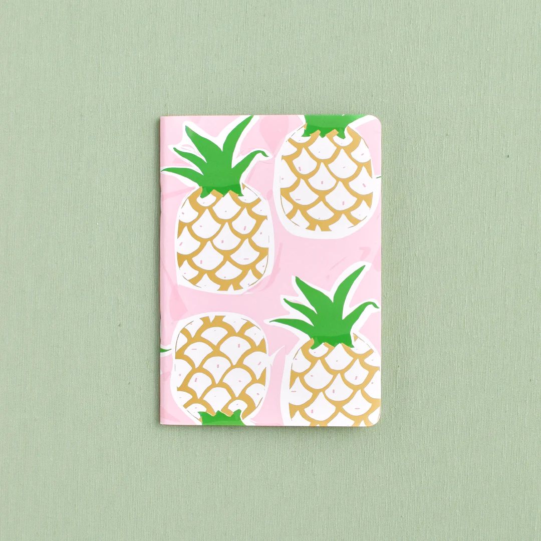 Mini Notebook, Pink Pineapple | Simplified