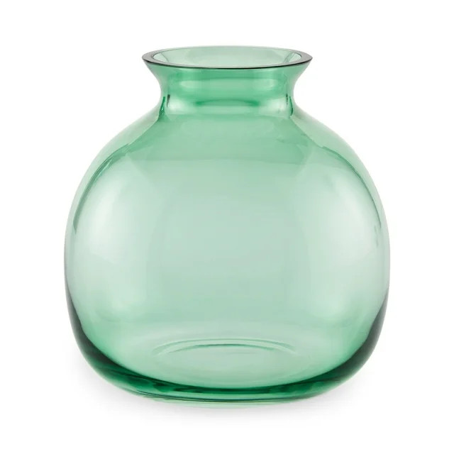 Mainstays by Becky G. & Alejandra 6" Indoor Green Glass Vase | Walmart (US)
