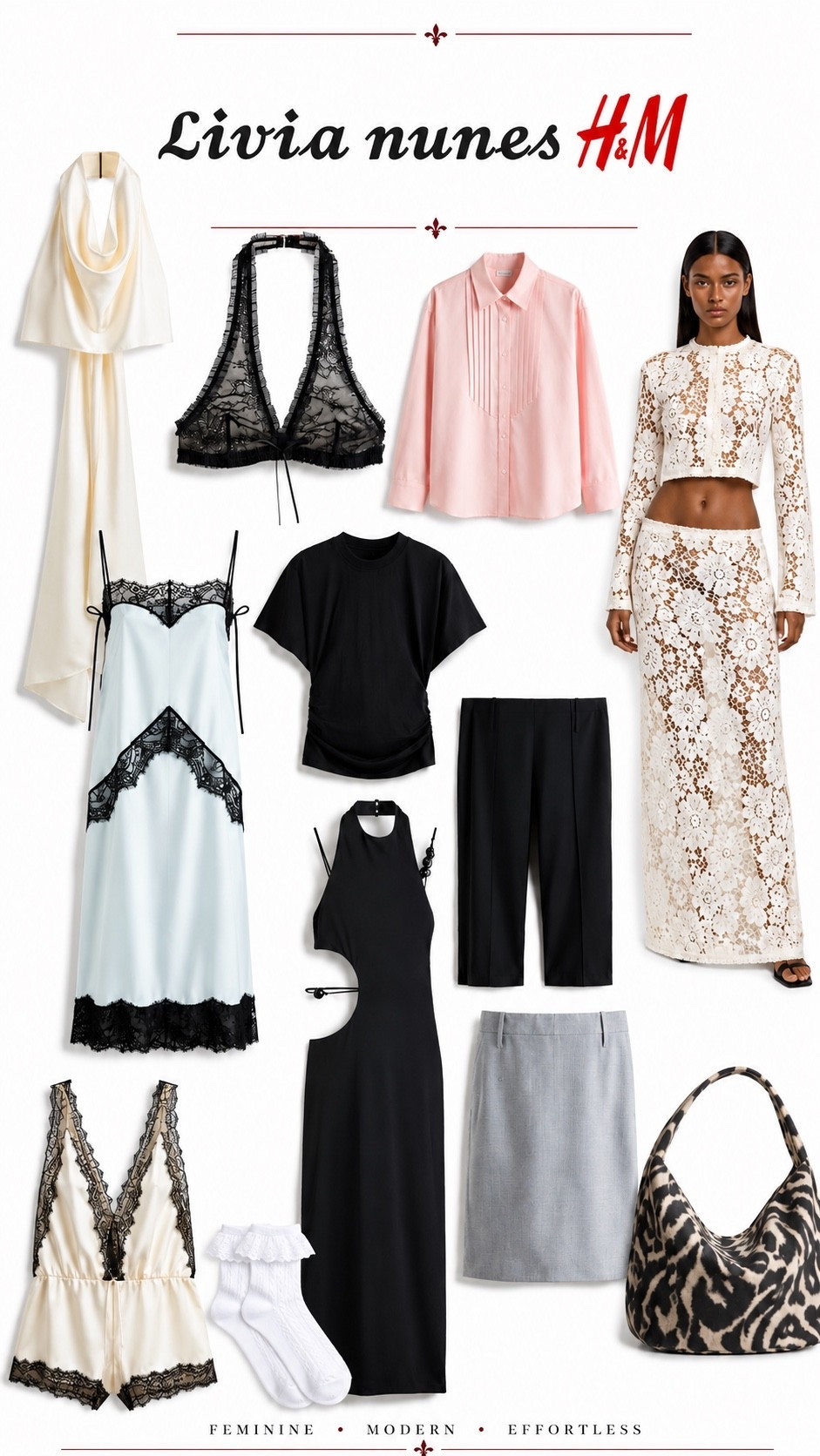 Romantic details, soft neutrals, and timeless elegance. 🤍✨ The new Livia Nunes x H&M collection is filled with effortlessly chic pieces you’ll want to wear all season. Which one is your favorite? 🌸

#LTKootd #LTKU #LTKSeasonal
