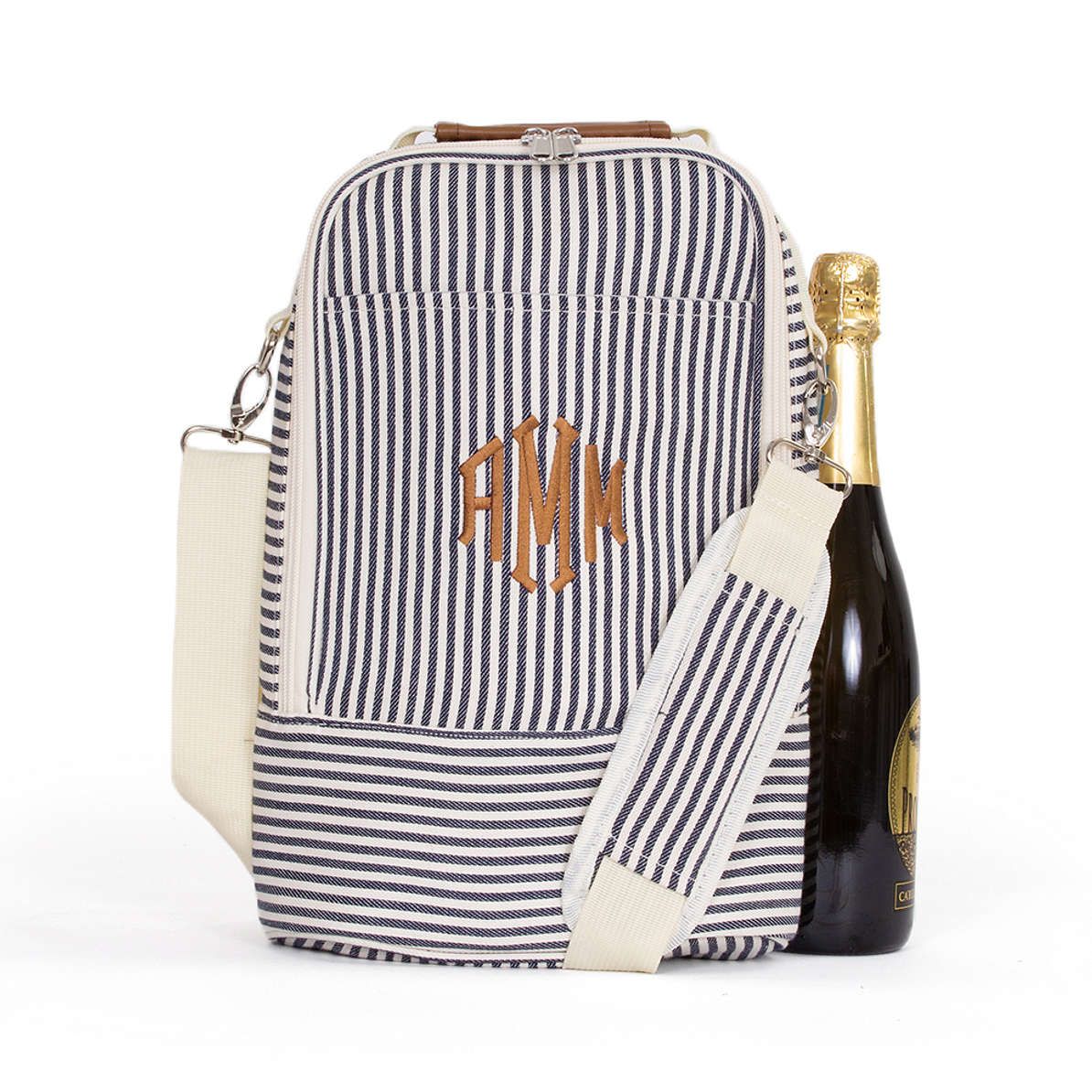 Monogrammed Insulated Wine Bag | Marleylilly