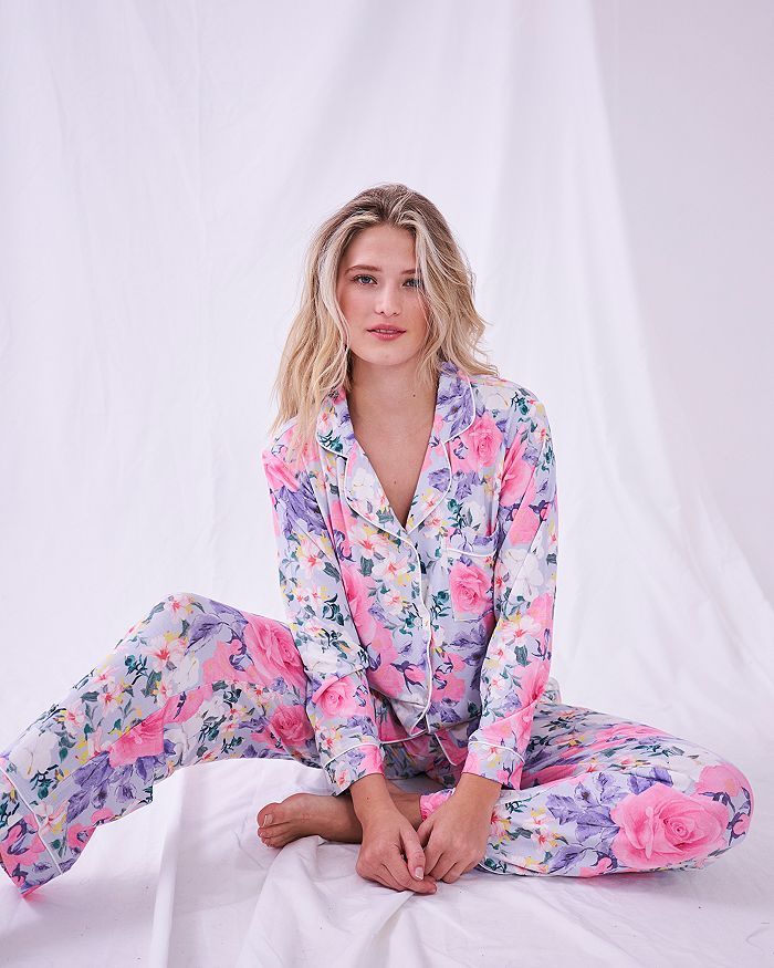 Stripe and Stare LoveShackFancy x Stripe and Stare Primrose Pinkberry Pajama Set Women - Blooming... | Bloomingdale's (US)