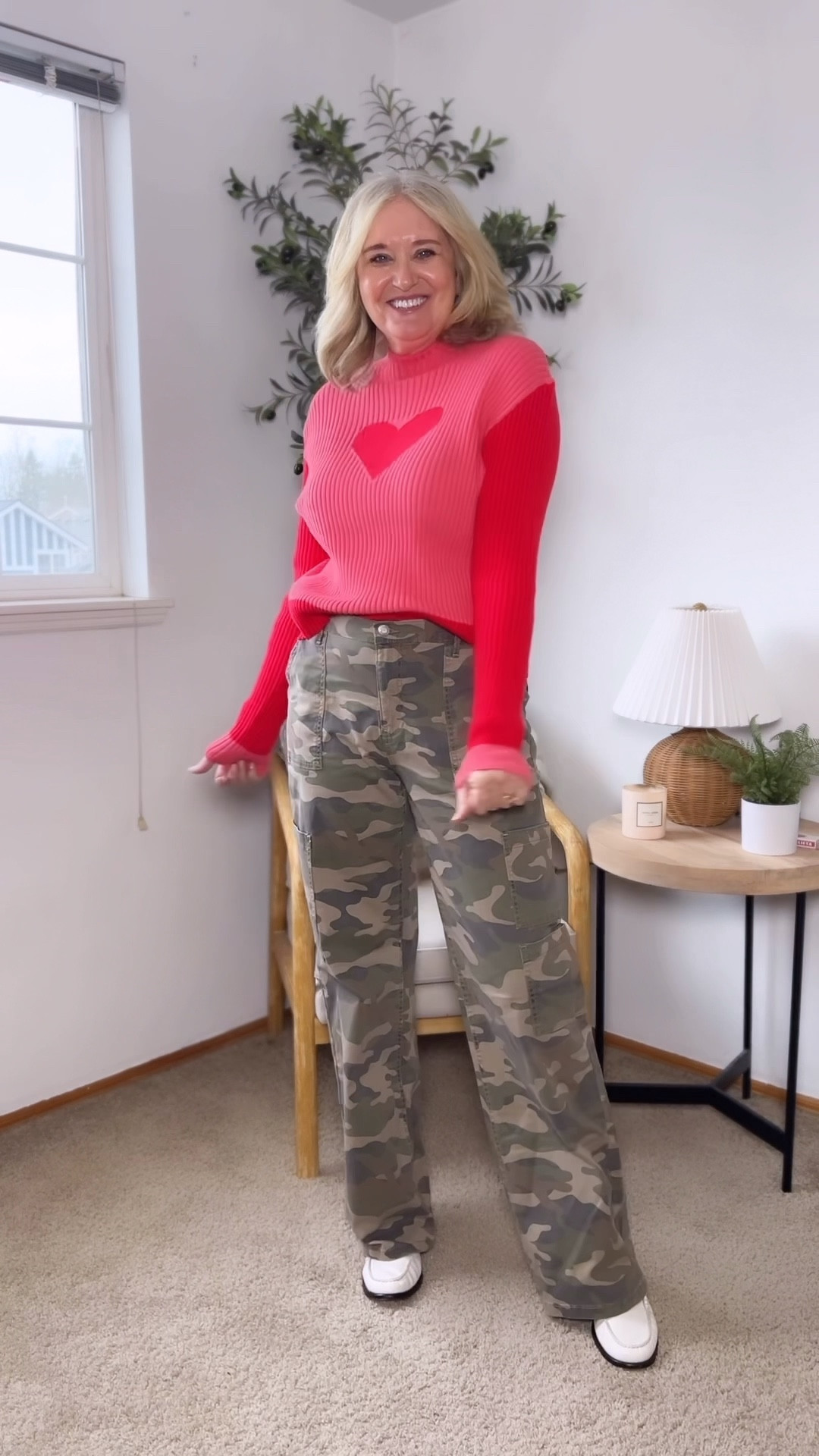 A good ❤️ is always in style! 
Use code: KOLDAWN15 for 15% off!!
Pink sweater size large
All others size medium 
Camo pants medium long
White jeans tts
Blue jeans tts 

Allegra's

#LTKValentine #LTKOver40 #LTKgrwm