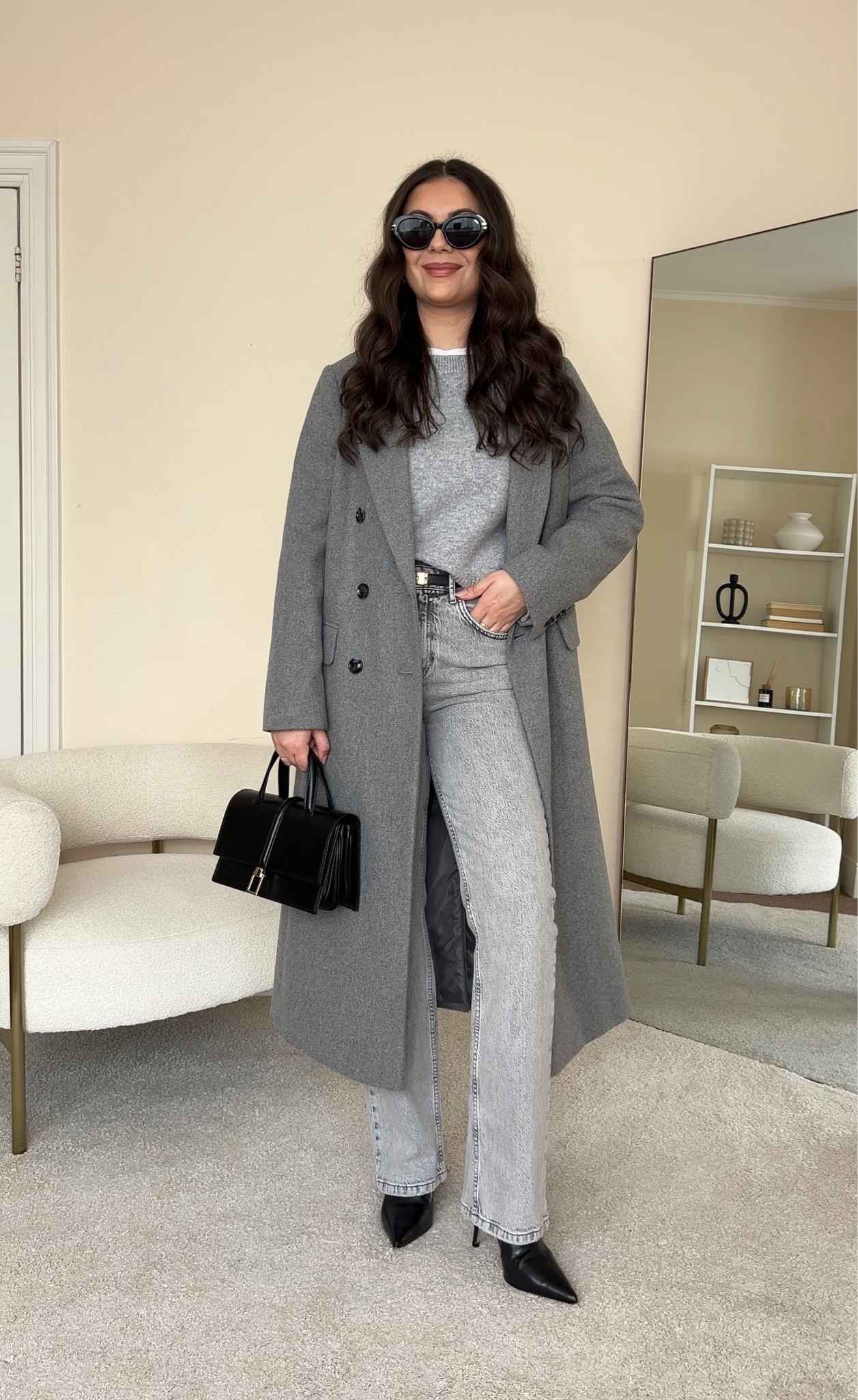 Smart & casual Winter to Spring transitional outfit.
Jumper is from &otherstories, wearing size S. Coat is from Monsoon, wearing size UK10. Jeans are from Stradivarius, wearing size UK10. Boots are from Dune. Handbag is from Zara, from two years ago and out of stock.

#LTKeurope #LTKfindsunder100 #LTKstyletip