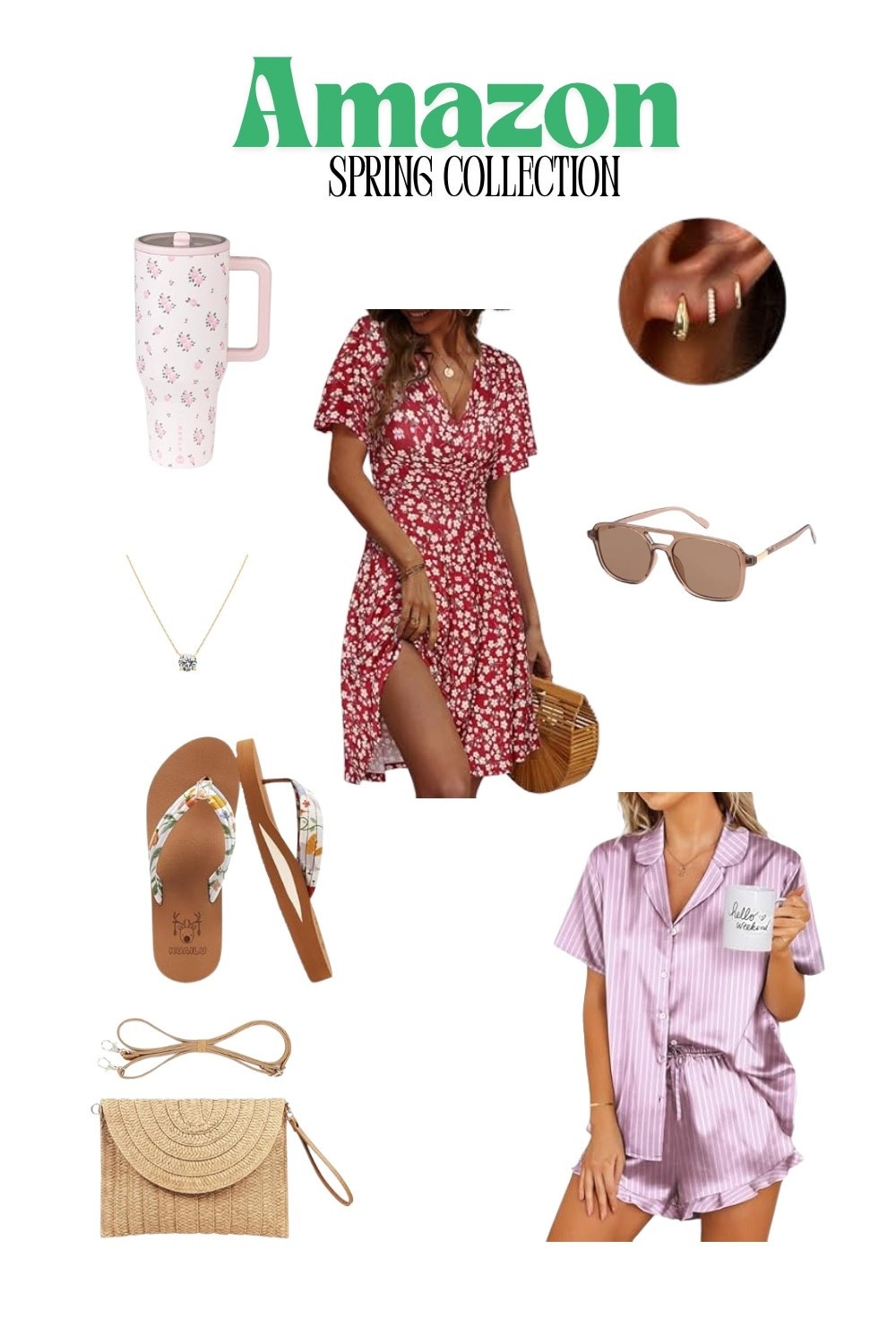 Spring outfit ideas for women featuring Amazon fashion and everyday accessories. Includes dresses, sandals, handbags, jewelry, and sunglasses for casual, travel, and everyday looks. Easy, versatile pieces for building cute spring outfits.

#LTKSeasonal #LTKMidsize
