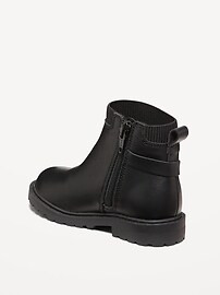 Faux-Leather Side-Zip Moto Boots for Toddler Girls | Old Navy (US)