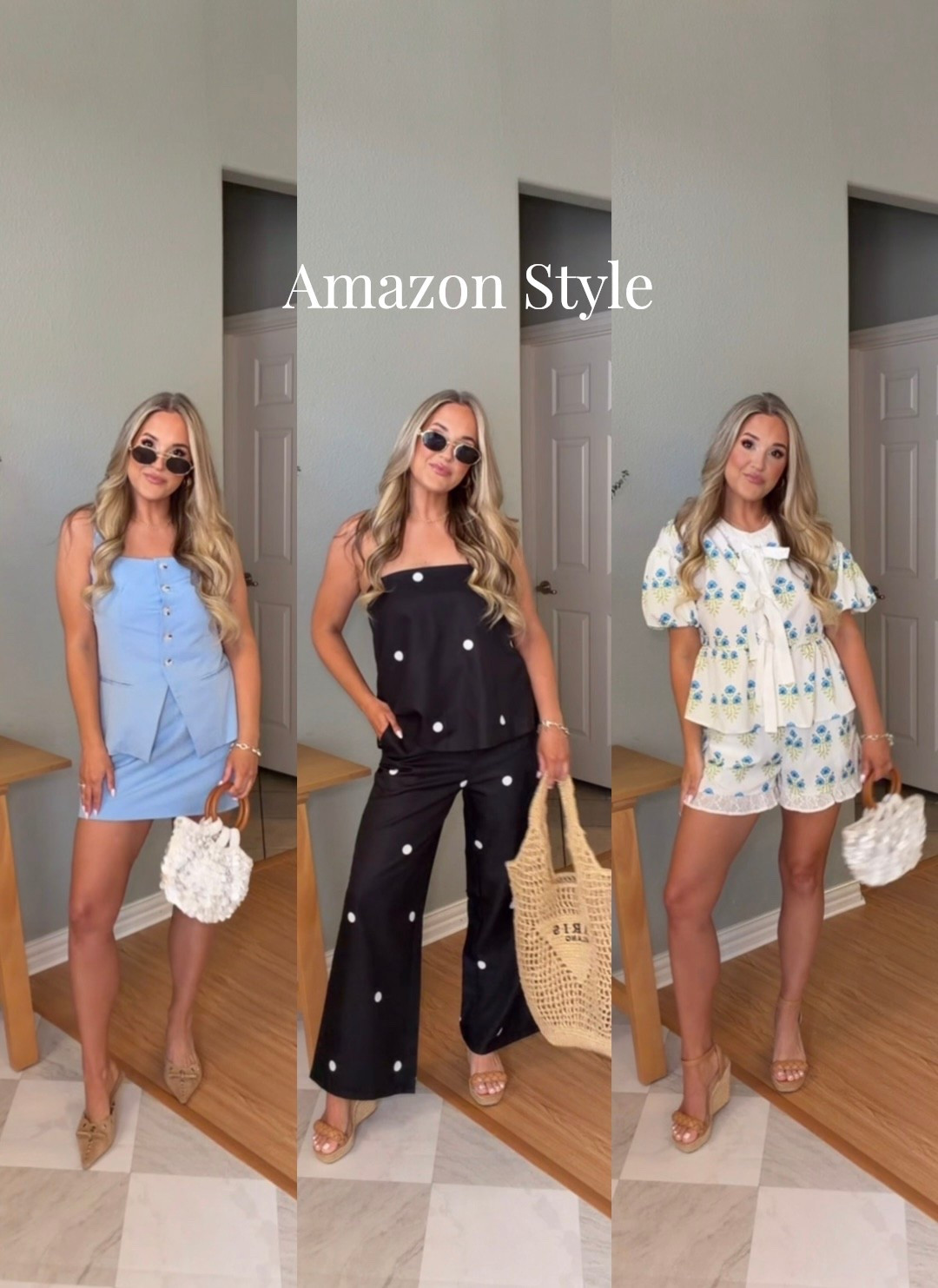 Amazon spring style. Amazon finds. Amazon travel style, vacation outfits, beach bag from Amazon. Two piece sets. 

#LTKTravel #LTKPetite #LTKootd