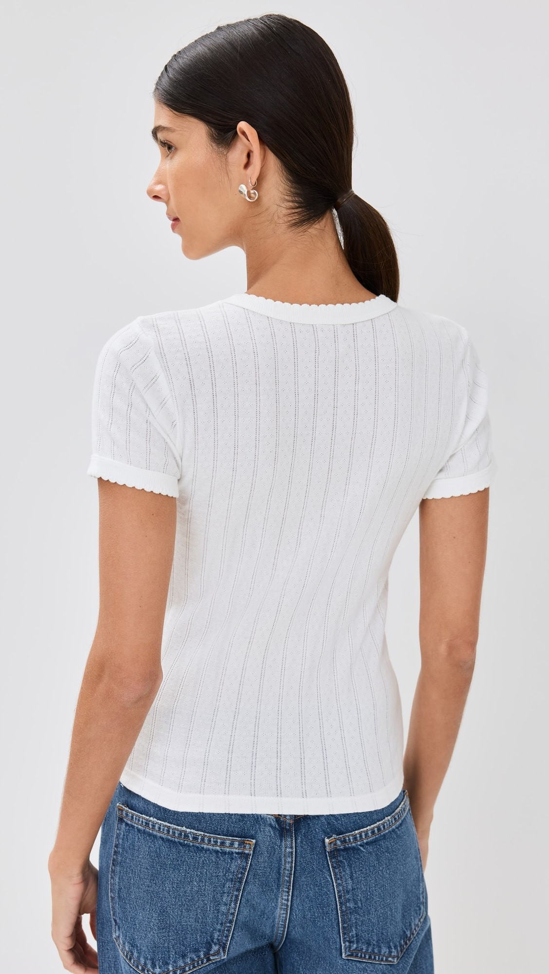 Pointelle Short Sleeve Tee | Shopbop