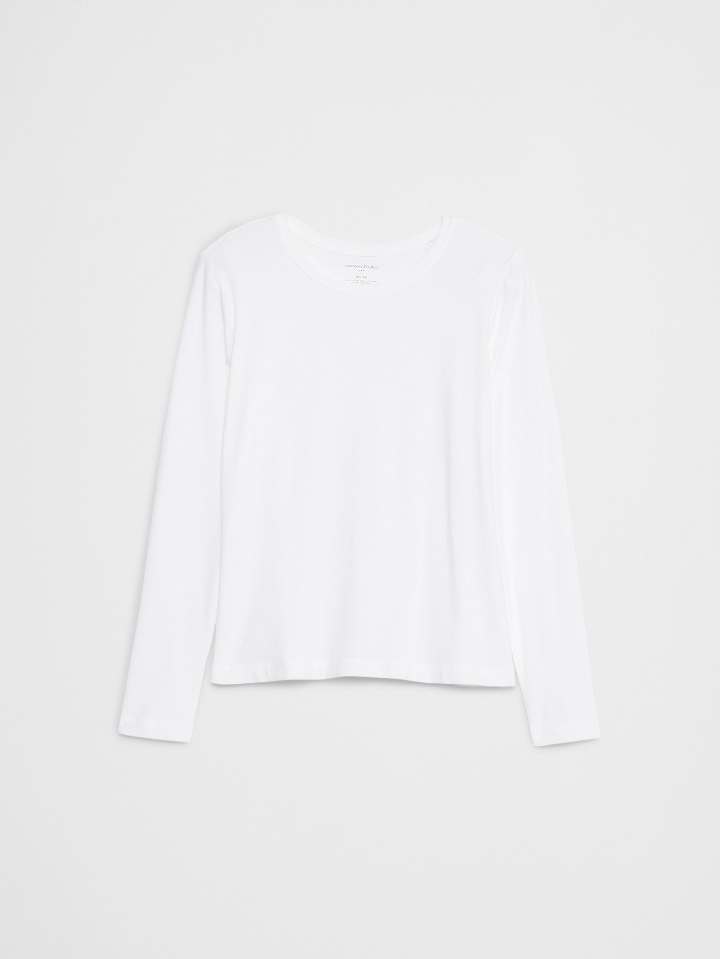 Timeless Long-Sleeve Crew-Neck T-Shirt | Banana Republic Factory