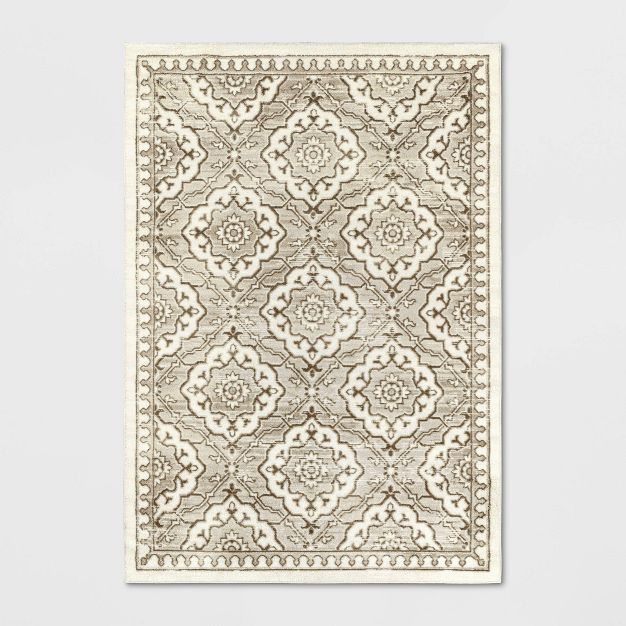 Kenbridge Persian Border Tile Print Mushroom Rug - Threshold™ | Target