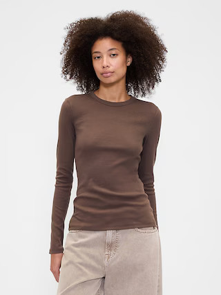 Essential Ribbed Crewneck T-Shirt | Gap Factory
