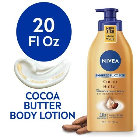NIVEA Cocoa Butter Body Lotion with Deep Nourishing Serum 20 Fl Oz | Walmart (US)