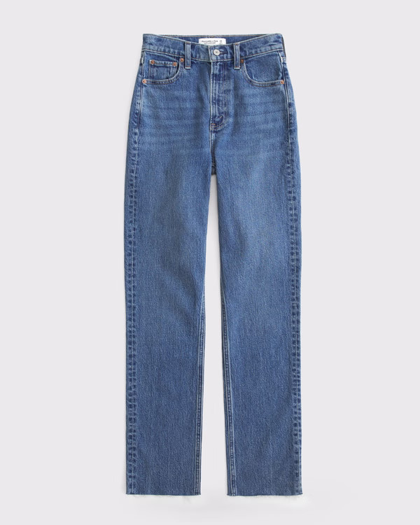 Women's Ultra High Rise 90s Straight Jean | Women's Bottoms | Abercrombie.com | Abercrombie & Fitch (US)