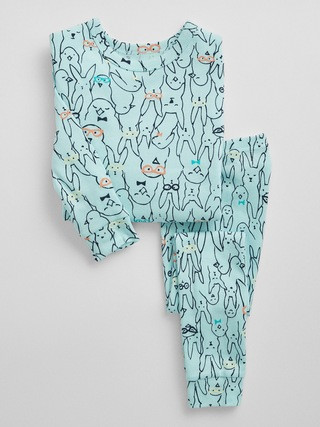 babyGap 100% Organic Cotton Bunny PJ Set | Gap Factory