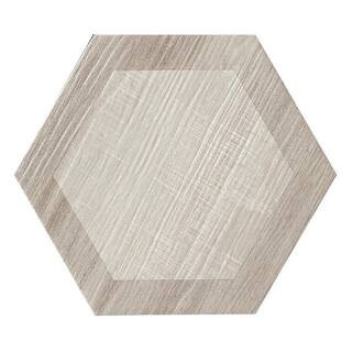 Woodnote 9.5 in. x 9.5 in. Beige Porcelain Matte Hexagon Wall and Floor Tile (10.43 sq. ft./case)... | The Home Depot