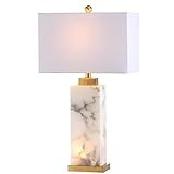 JONATHAN Y JYL6201A Elizabeth 27.5" Alabaster LED Table Lamp Coastal Contemporary Bedside Desk Ni... | Amazon (US)