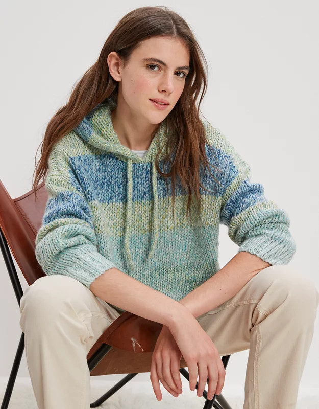 AE Striped Hoodie Sweater | American Eagle Outfitters (US & CA)