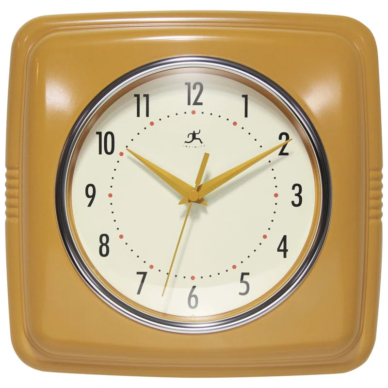 Saffron Orrwell Square Plastic Wall Clock 9.25 Inches | Wayfair North America