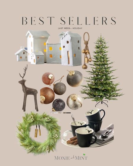 Holiday best sellers are some of my favorite items!!

Christmas village, wreaths, ornaments, mugs, reindeer. Christmas tree

#LTKSeasonal #LTKHoliday #LTKhome