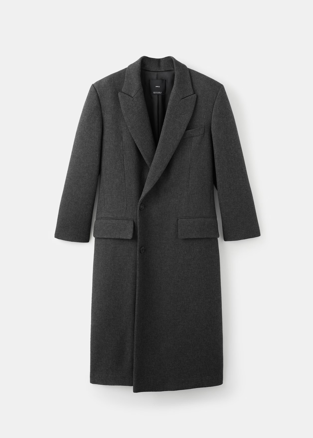Long double-breasted coat | MANGO (UK)