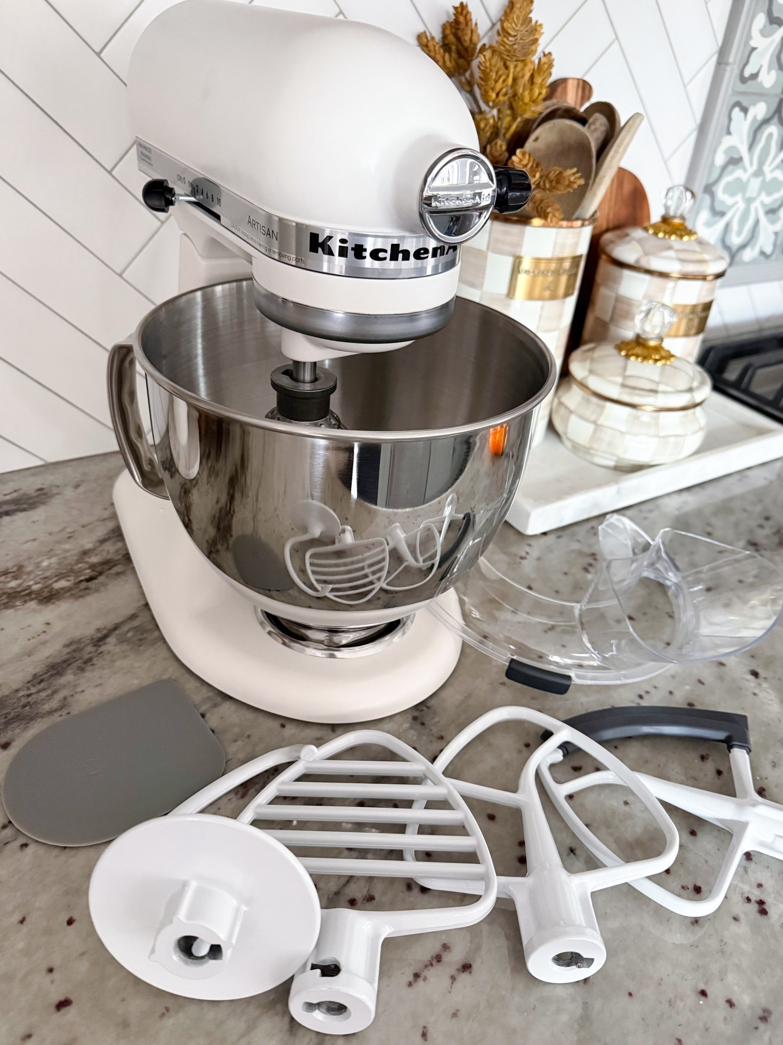 Baking season is upon us and the KitchenAid 5-qt mixer is on sale now at QVC! It comes with so many attachments and is available in 10 different colors! Linking some of my other favorite KitchenAid items too! @QVC #loveqvc #ad 

#LTKHome #LTKSaleAlert