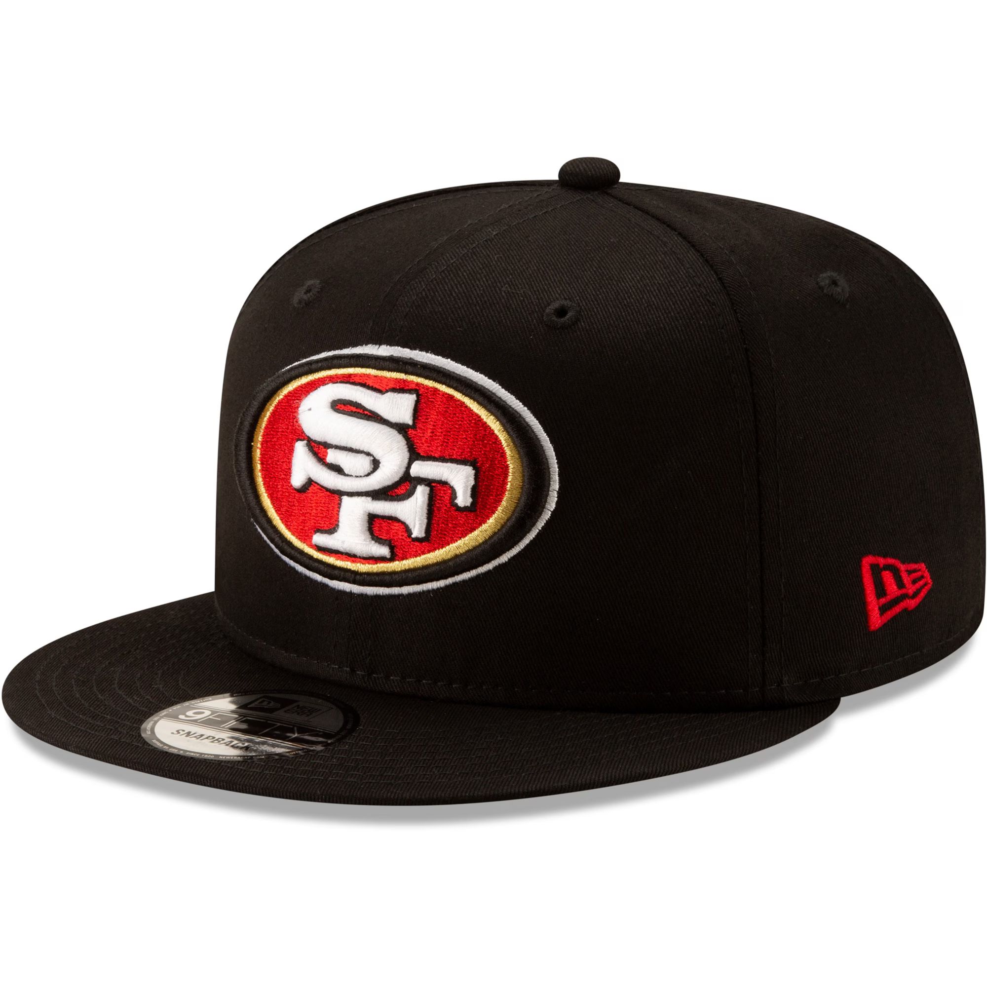 Men's San Francisco 49ers New Era Black Basic 9FIFTY Adjustable Snapback Hat | NFL Shop