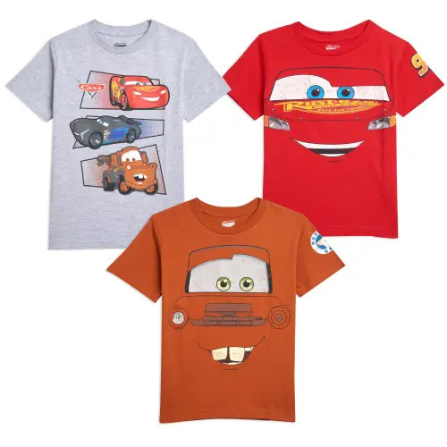 Disney Cars 3-Pack T-Shirts in Red Brown Grey Mater at Nordstrom, Size 18-24M | Nordstrom