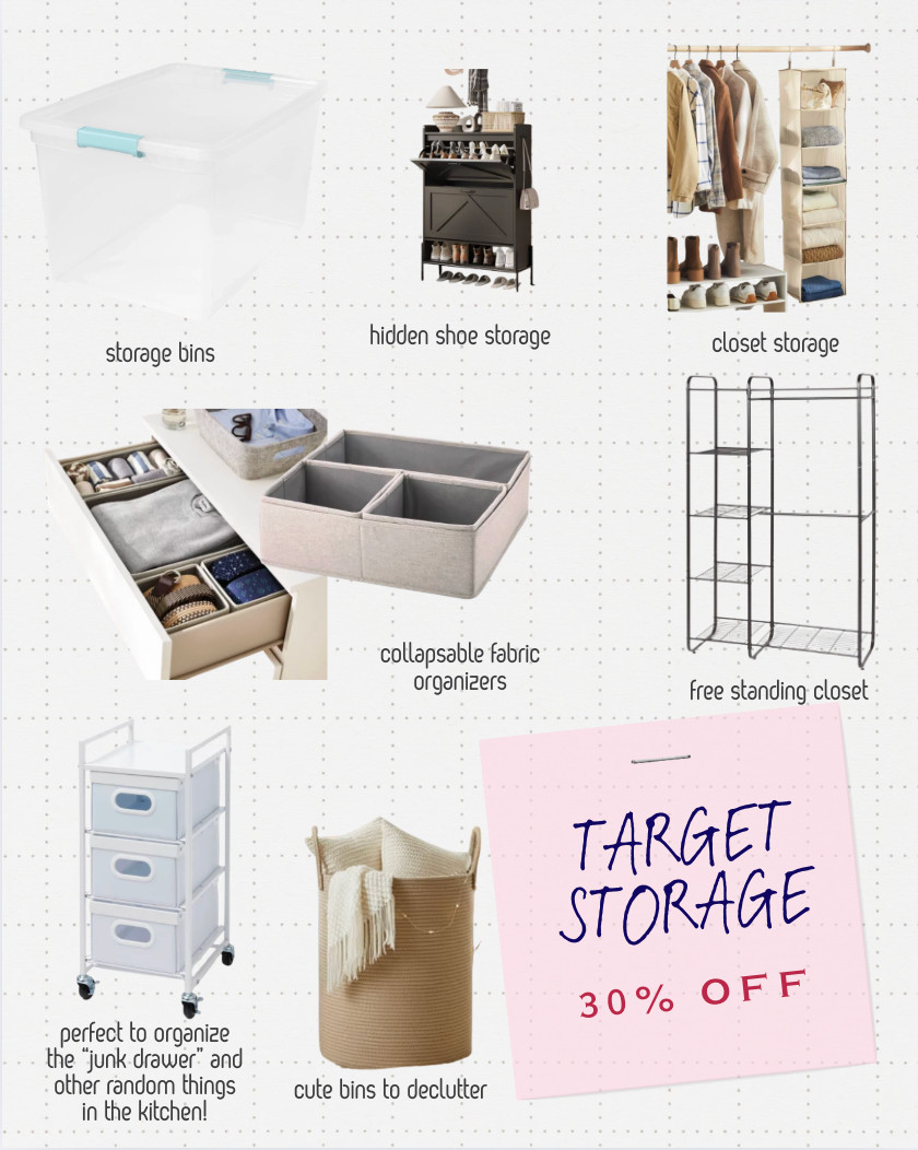 Target storage products 30%  off and its perfect timing to get your home decluttered and organized! 

 #LTKmomlife #LTKHome #LTKSaleAlert