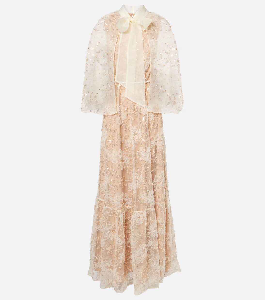 Embroidered caped gown | Mytheresa (US/CA)