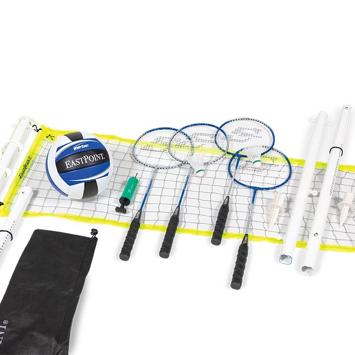 EastPoint Sports 2-in-1 Premium Volleyball and Badminton Net Set with Ball and 4 Rackets - Walmar... | Walmart (US)