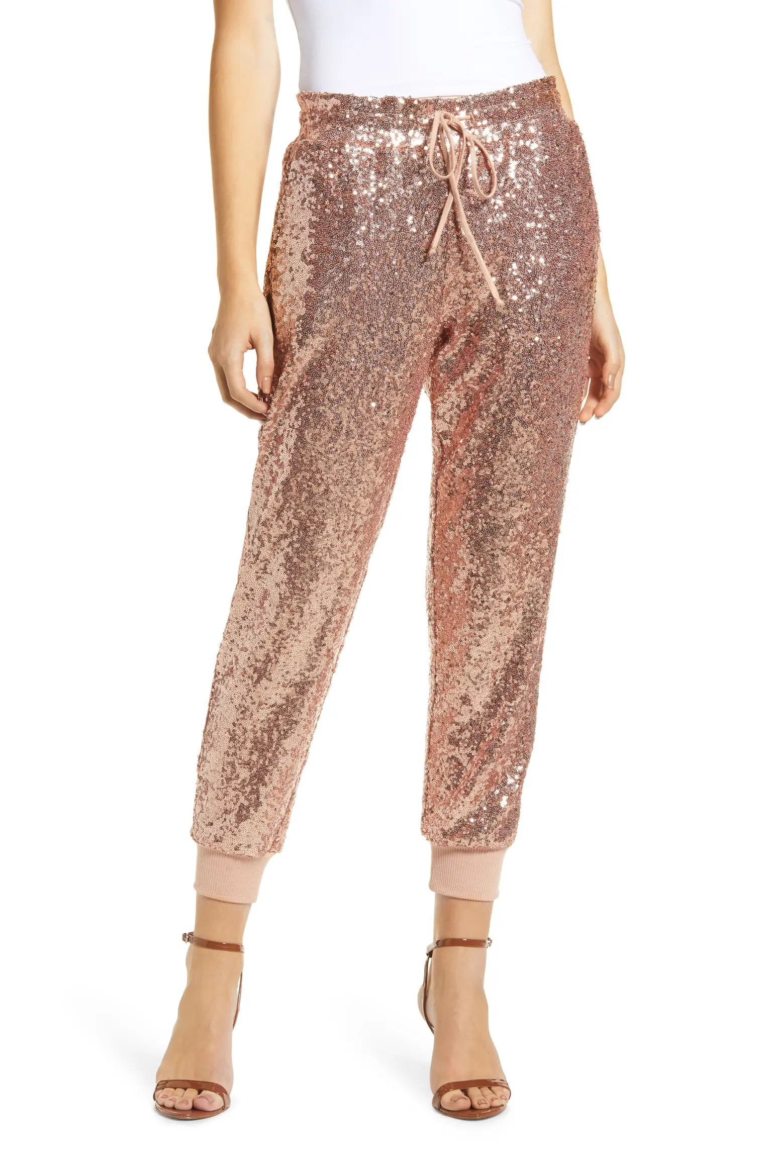 x Glam Fancy Ashley Sequin Jogger Pants | Nordstrom