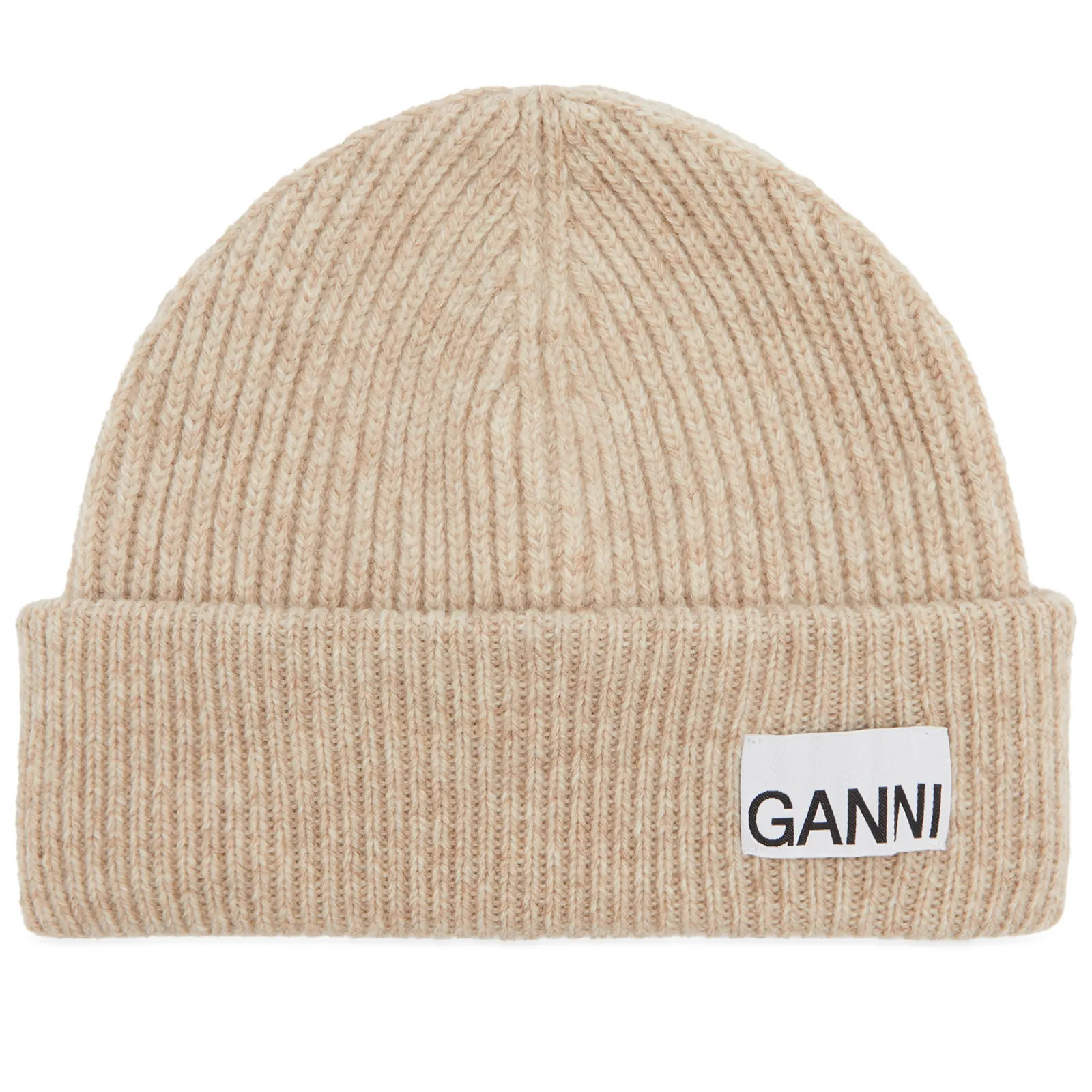 GANNI Light Structured Rib Knit Beanie | END. Clothing