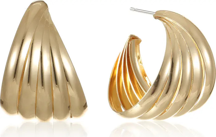 Ettika Lines Medium Hoop Earrings | Nordstromrack | Nordstrom Rack