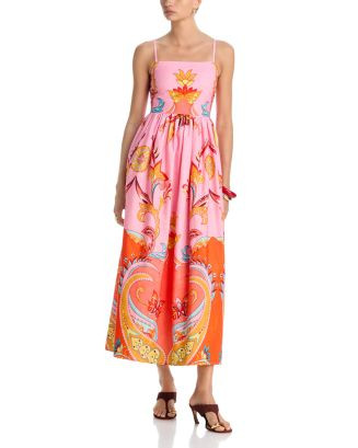 AQUA Paisley Midi Dress - Exclusive | Bloomingdale's Women | Bloomingdale's (US)