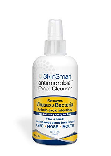 SkinSmart Antimicrobial Facial Cleanser Spray to Remove Viruses and Bacteria Around Eyes, Nose and Mouth, Fight Maskne, 8 oz Spray Non-Irritating Hypochlorous Acid | Amazon (US)