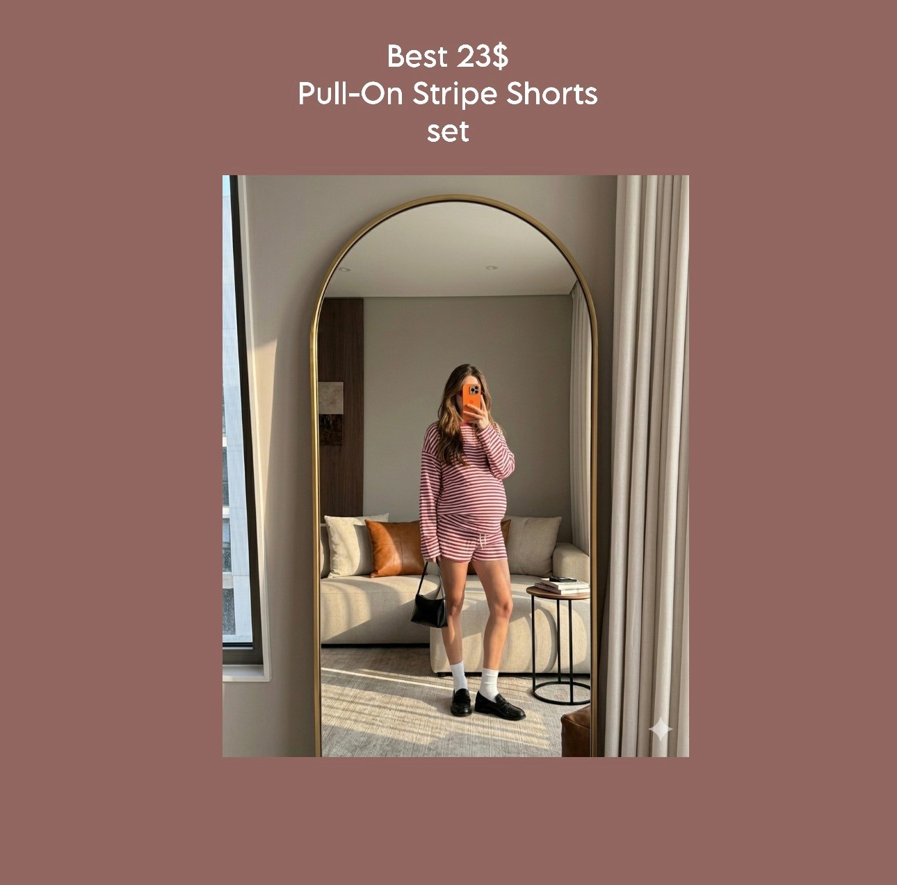 Best 23$ short set. 
Pull-On Stripe Shorts red stripes. 
Bump friendly. 
Maternity outfit ideas. 
Gen z outfit for bump. 

#LTKgrwm #LTKBump #LTKActive