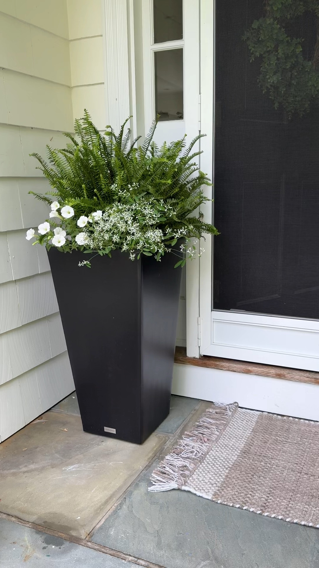 Outdoor planters for porch, we have the 16” x 30” 🪴 they also come in white. 
•outdoor rug size is 2x3

#LTKHome #LTKdayinmylife