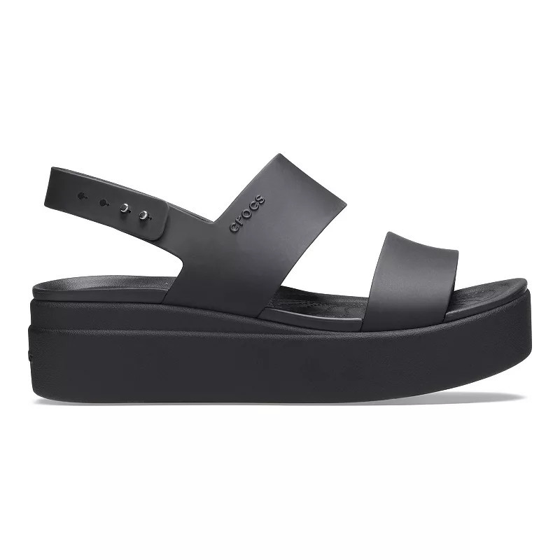 Crocs Brooklyn Women's Slingback Wedge Sandals, Size: 10, Black Black | Kohl's