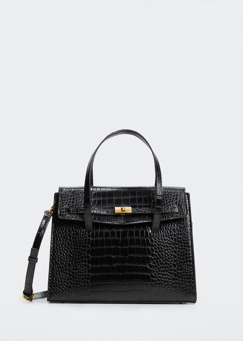 Croc-effect bag -  Women | Mango United Kingdom | MANGO (UK)