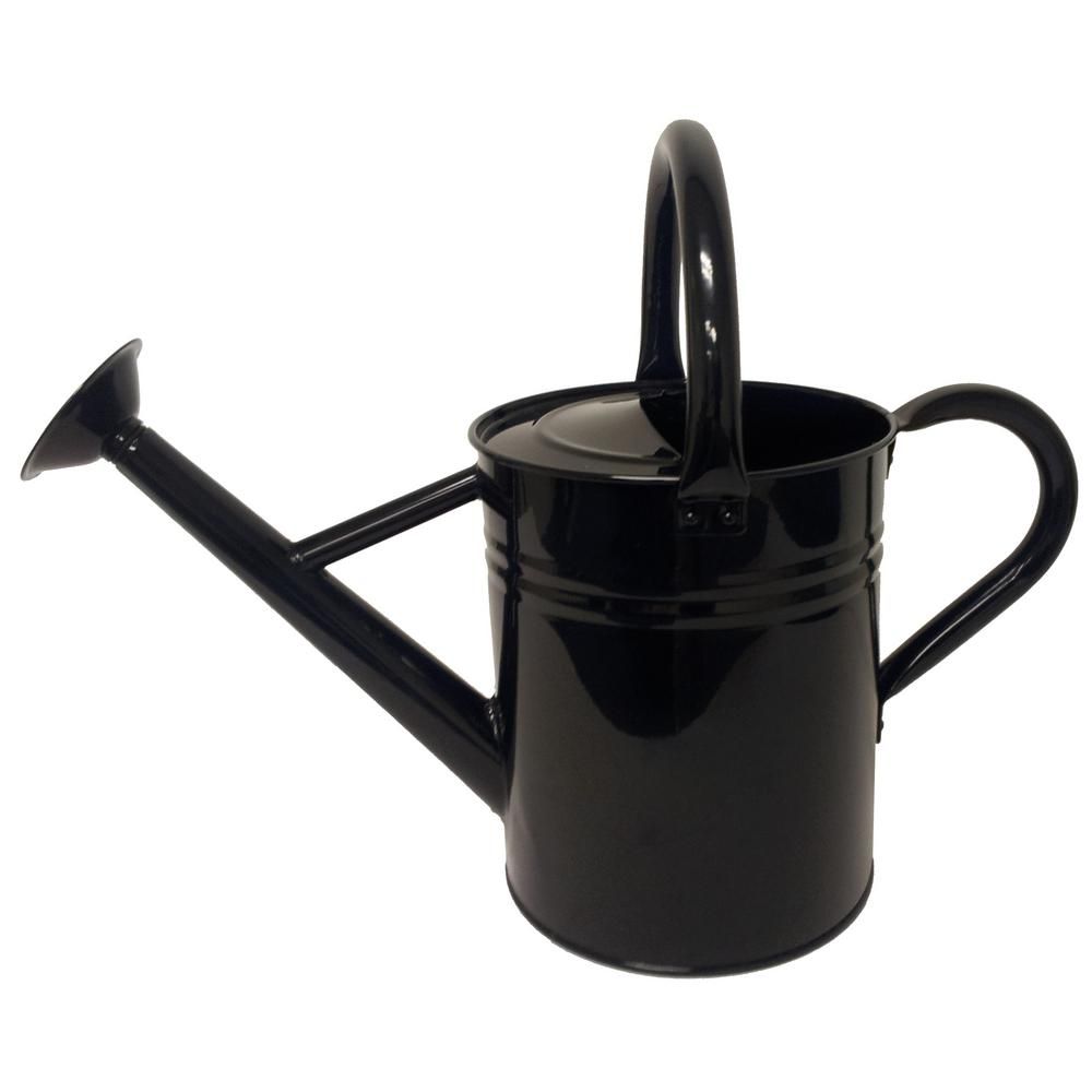 Gardman 1 Gal. Black Watering Can | The Home Depot