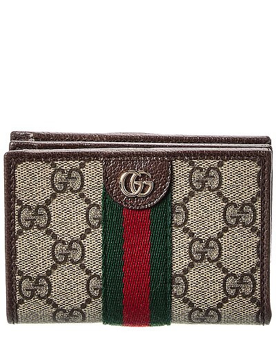 Ophidia Small GG Supreme Canvas & Leather Card Case | Gilt & Gilt City