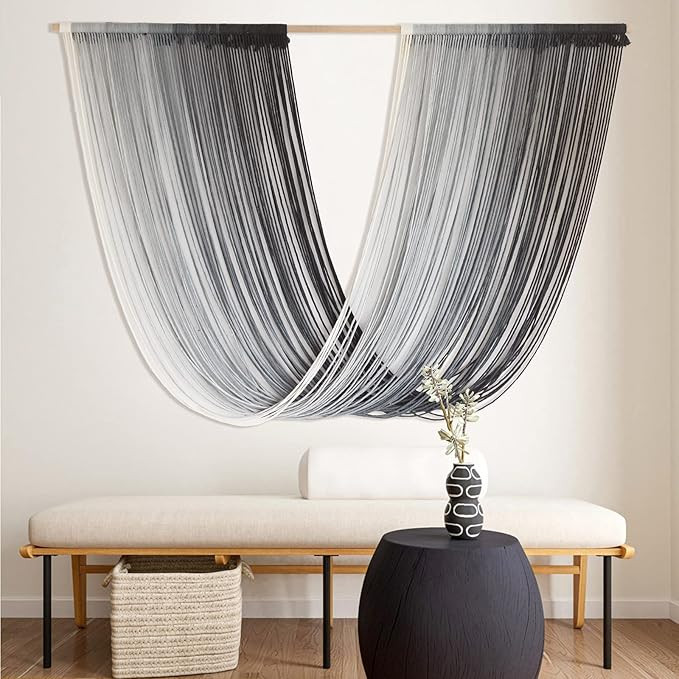 Flber Macrame Wall Hanging Large-Scale Tie-Dye Bohemian Yarn Tapestry Home Room Wall Decor 59" Wx... | Amazon (US)