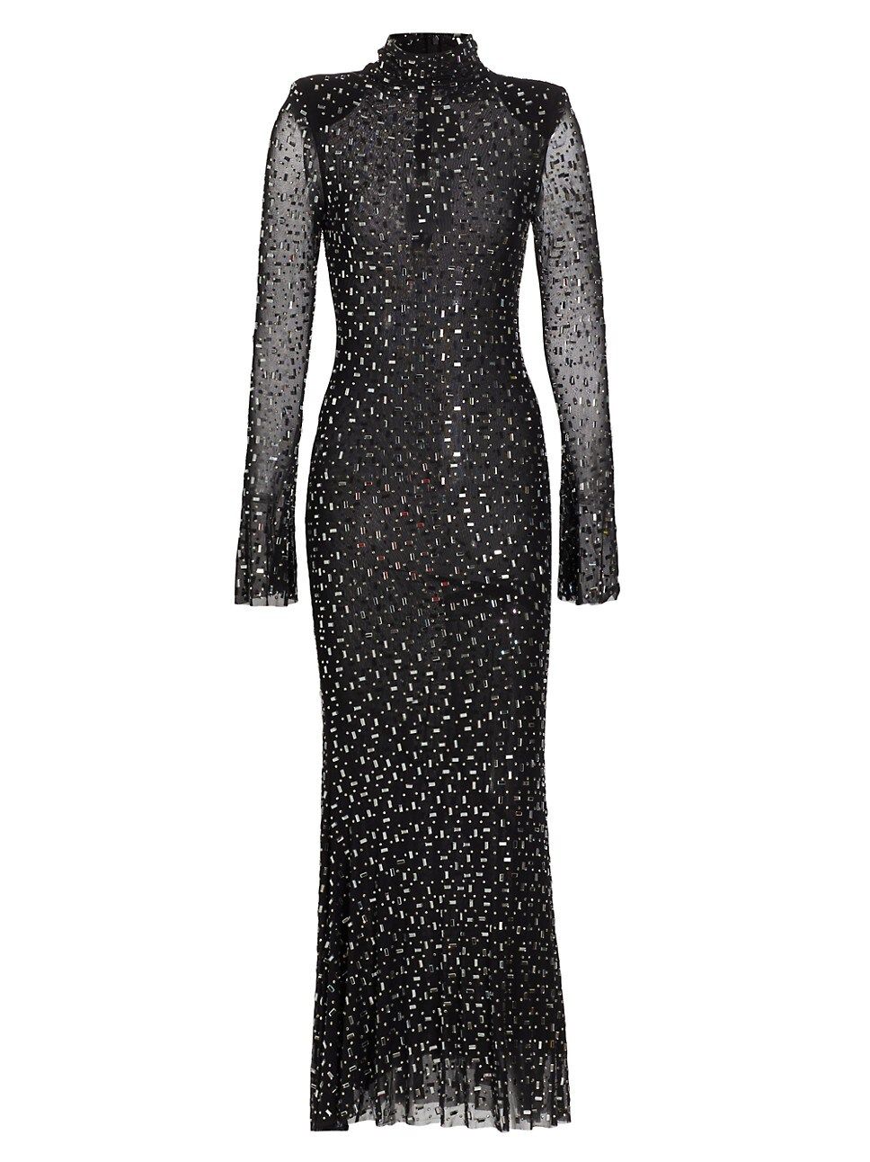 Embellished Mesh Midi-Dress | Saks Fifth Avenue