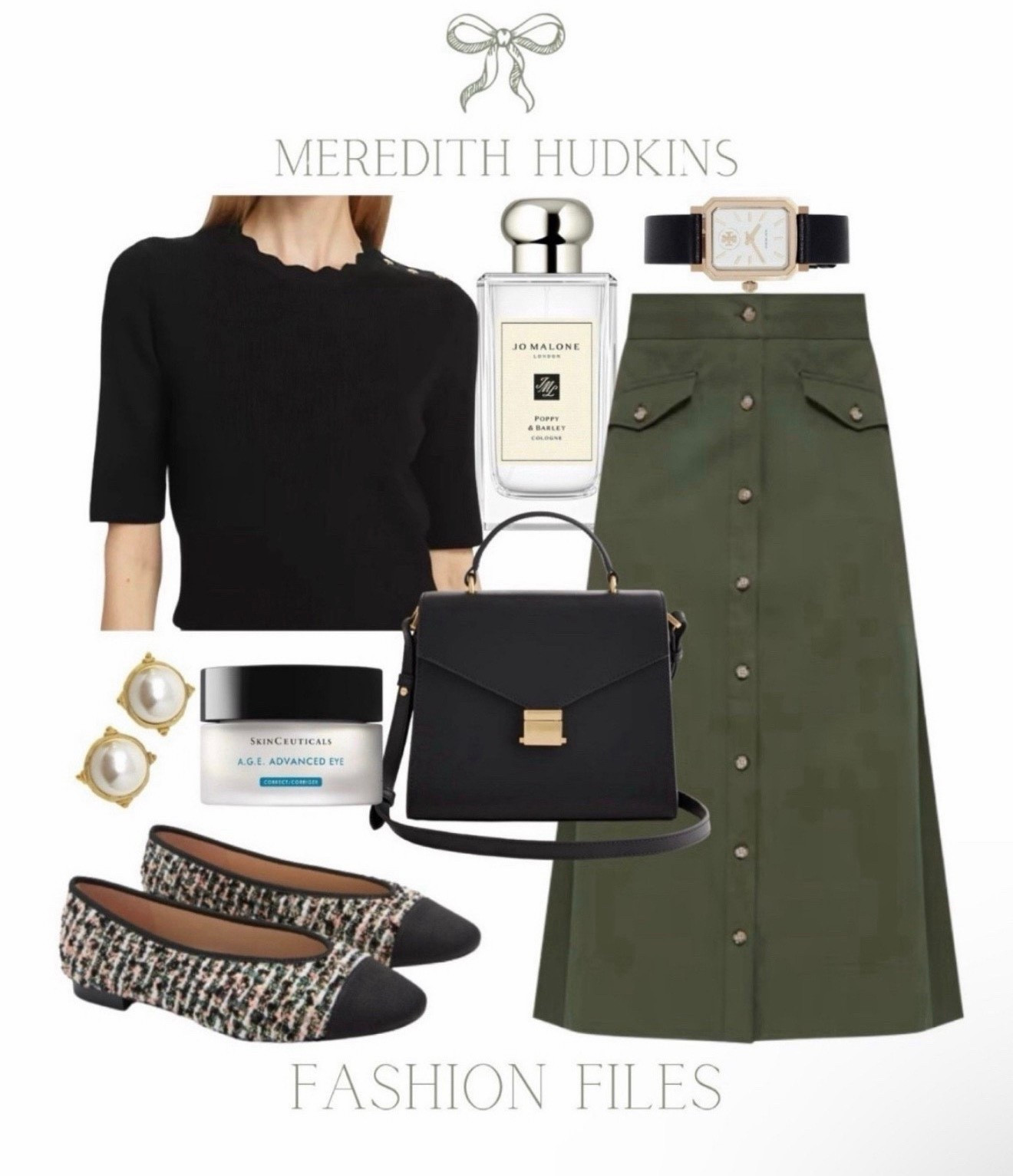 Meredith Hudkins , fashion, timeless, classic,, women’s fashion, chic, affordable, trending, preppy, casual, workwear, outfit, Tuckernuck, Jo Malone, Tory Burch, skin care, perfume, quince, leather bag, maxi skirt, sweater, scalloped, watch, earrings, Susan Shaw 

#LTKFindsUnder50 #LTKBeauty #LTKSaleAlert