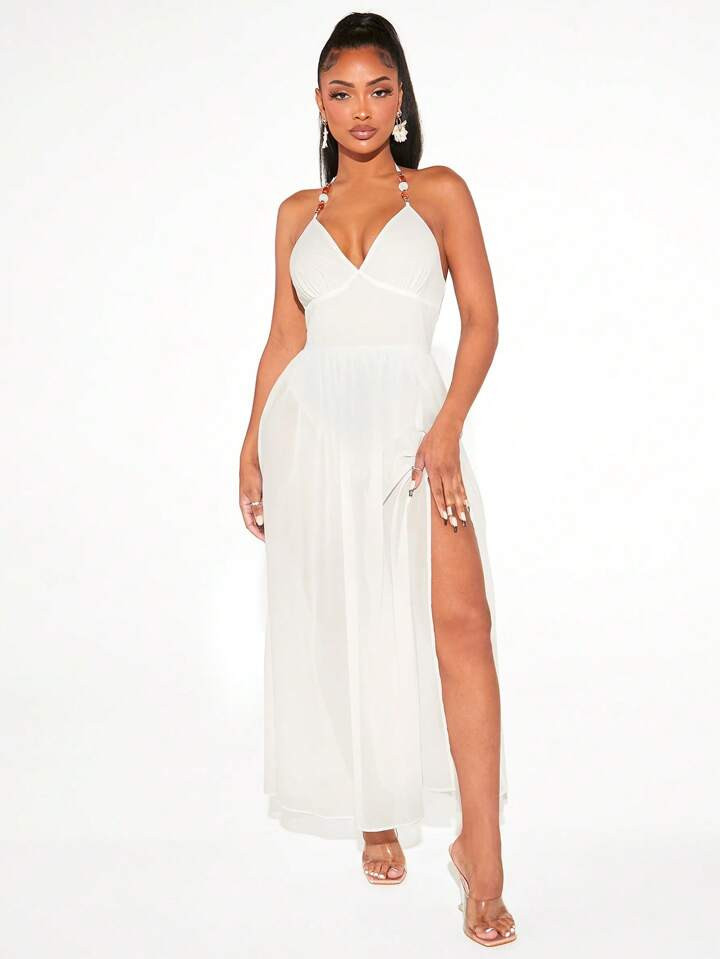 SHEIN SXY Split Thigh Cami Dress | SHEIN